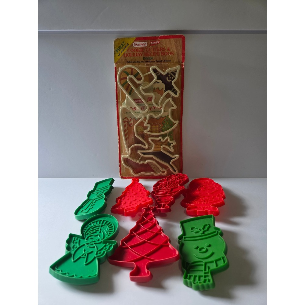 Vintage Hallmark Tupperware Durkee Christmas Cookie Cutters Holiday Lot of 12